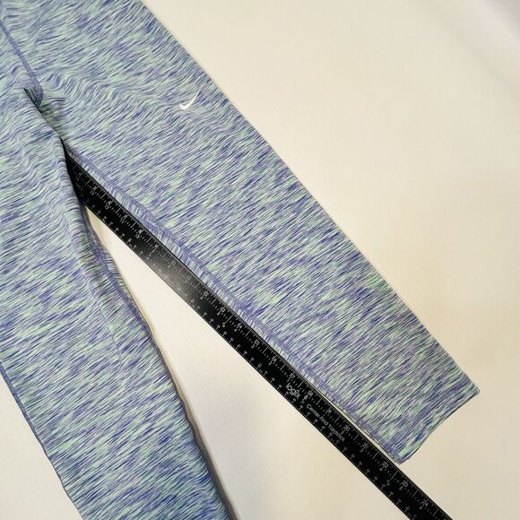 Nike Pro Space-Dyed Cropped Tights DA1012-500 Green Purple Glow Women Size Med - Picture 7 of 8